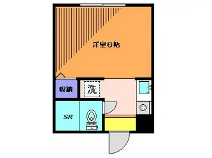 園田コーポ(1K/1階)の間取り写真