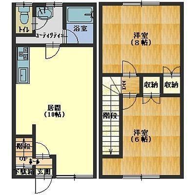 メゾンドはまなすⅡ(2LDK/1階)の間取り写真
