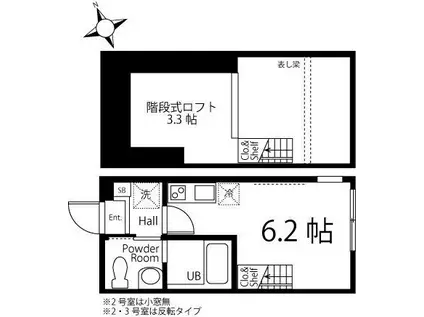 ハーミットクラブハウス片倉横浜(ワンルーム/1階)の間取り写真