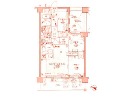 パレステージ茅ヶ崎II(3LDK/6階)の間取り写真