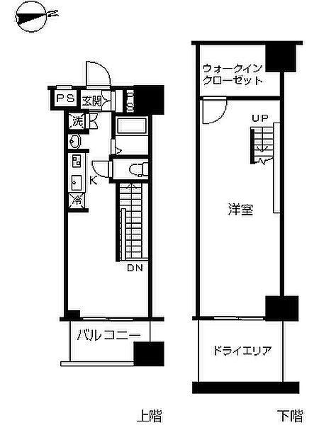 ヴィーダスカイコート品川(1K/B1階)の間取り写真