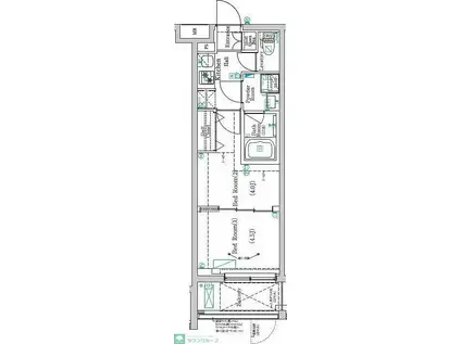 ラフィスタ方南町(2K/4階)の間取り写真