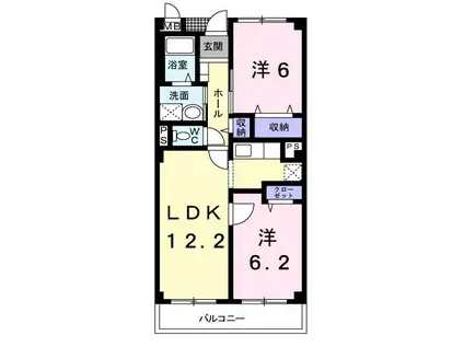 アンシャンテ・III(2LDK/3階)の間取り写真