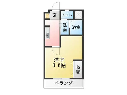 エスペランス鷲山(1K/1階)の間取り写真