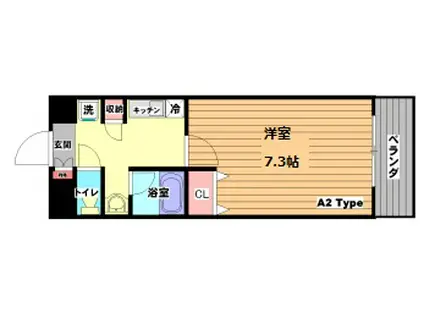 セントラル横山(1K/2階)の間取り写真