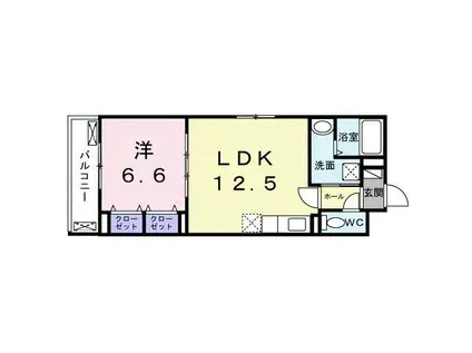 グルックパティオ高円寺(1LDK/3階)の間取り写真