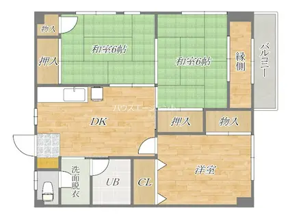 サンライズ南葛西(3DK/3階)の間取り写真