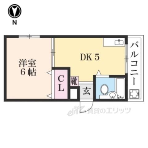 AXメゾン(1DK/1階)の間取り写真