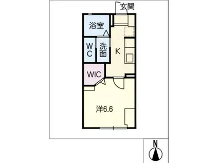 フォルスト(1K/1階)の間取り写真