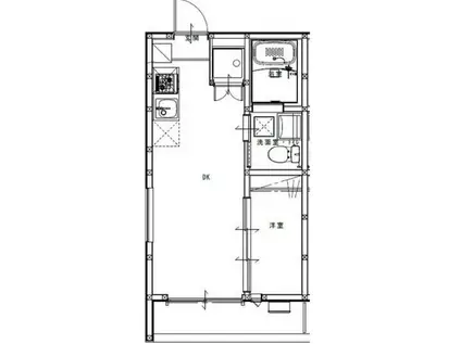 STATION SIDE GAIA(1DK/1階)の間取り写真