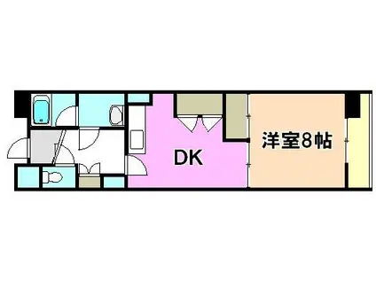 ザ・ウィングス(1DK/6階)の間取り写真