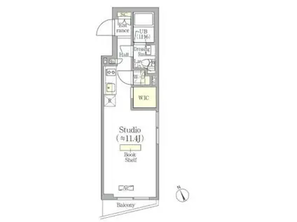 OZIO西荻窪II(ワンルーム/4階)の間取り写真