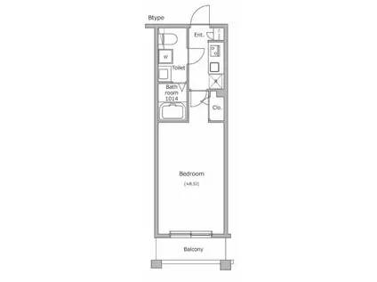 ラクラス四谷三丁目(1K/3階)の間取り写真