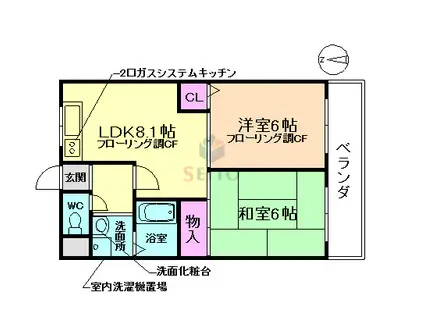 ラ・フォーレ豊中(2LDK/3階)の間取り写真