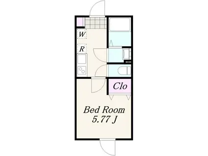 フォレストヴィラ(1K/1階)の間取り写真