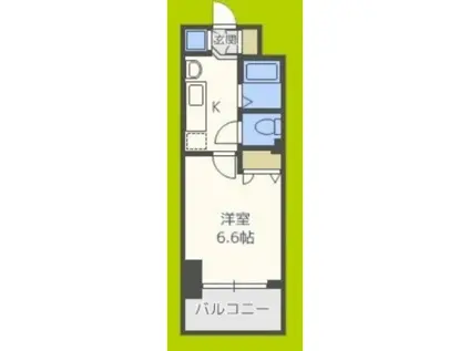 プレサンス 中之島公園グラシア(1K/4階)の間取り写真
