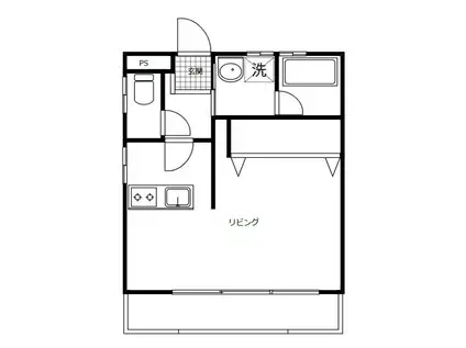 コーポ宗方(1K/1階)の間取り写真