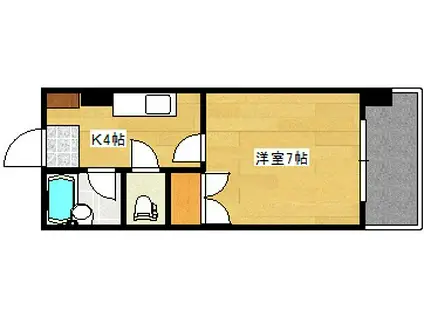 第1品川ビル(1K/6階)の間取り写真