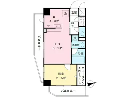 MODIER YOYOGI(1LDK/4階)の間取り写真