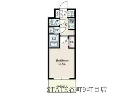 S-RESIDENCE城東SEVER(1K/3階)の間取り写真