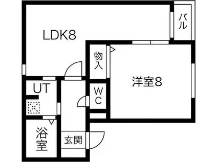 エスペレール(1LDK/1階)の間取り写真