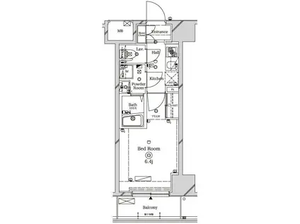 ラフィスタ川崎II(1K/6階)の間取り写真