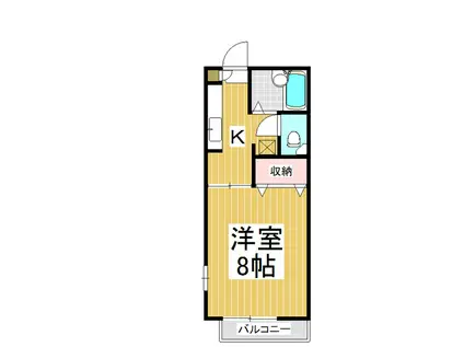 フォーレスソリメ(1K/1階)の間取り写真