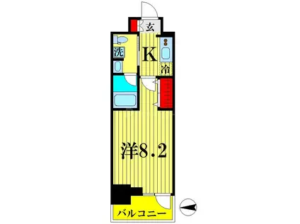 ステージグランデ錦糸町II(1K/9階)の間取り写真