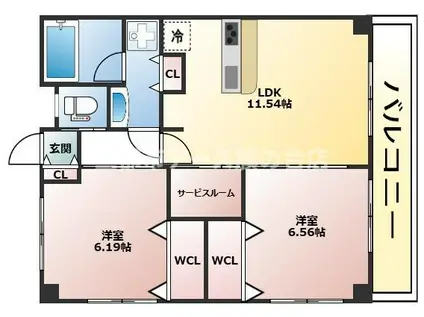 グランドール馬込(2SLDK/3階)の間取り写真