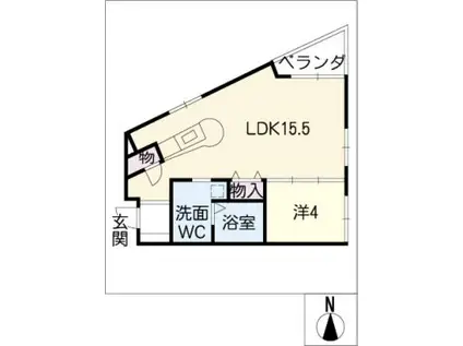 翔MINOKAMO(1LDK/3階)の間取り写真