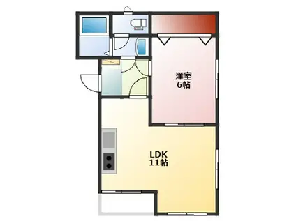 セゾン ド パーク(1LDK/1階)の間取り写真