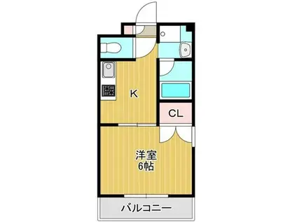 メゾンベルエア(1K/3階)の間取り写真