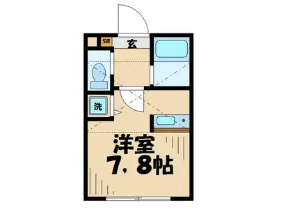 シティハイツ共和A(ワンルーム/2階)の間取り写真