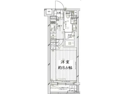 レガリス文京大塚(1K/3階)の間取り写真