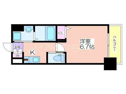 AVANTIO GRANDE(1K/7階)の間取り写真