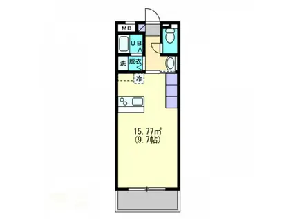 レジデンスM(1K/3階)の間取り写真
