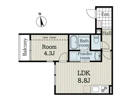 リブレメゾン立花町I(1LDK/3階)の間取り写真