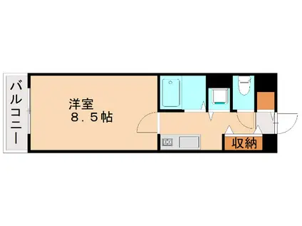 メゾンドエクセル(1K/3階)の間取り写真