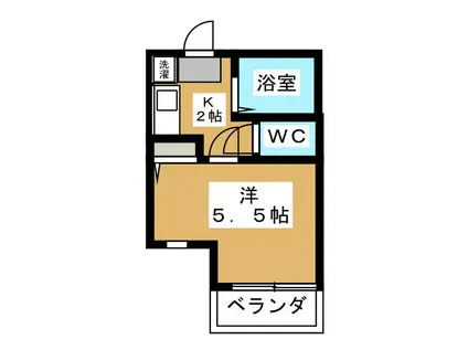 グリンパーク(1K/1階)の間取り写真