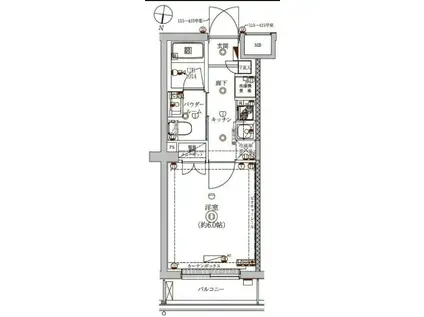 マーロ立石レジデンスR(1K/1階)の間取り写真