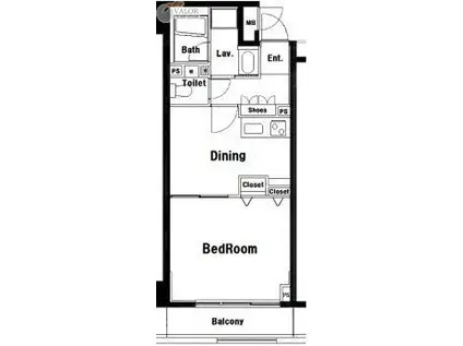 ベスト伊勢佐木長者町(1LDK/3階)の間取り写真