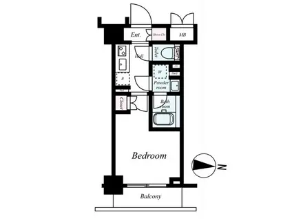 ハーモニーレジデンス武蔵小杉♯002(1K/6階)の間取り写真