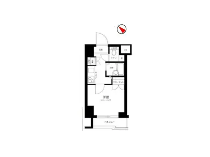 ルーブル白金高輪(1K/10階)の間取り写真