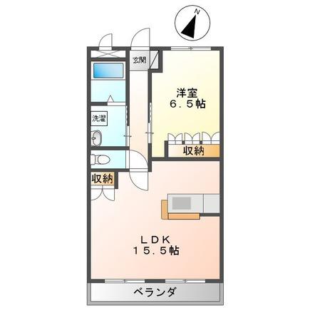 ヴィラ エスポワール(1LDK/3階)の間取り写真