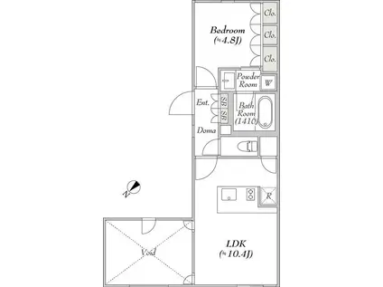 敷礼無REGNO COLLAGE (1LDK/2階)の間取り写真