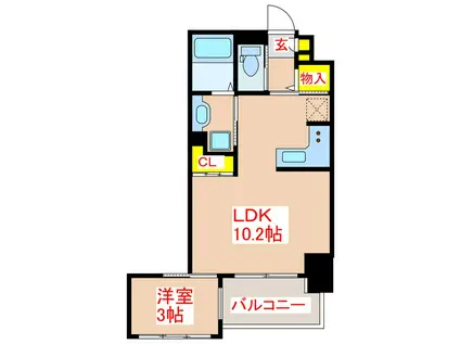 LANDMARK高麗(1LDK/7階)の間取り写真
