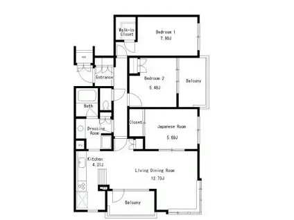 セントラル・ヒル鶴見(3LDK/3階)の間取り写真