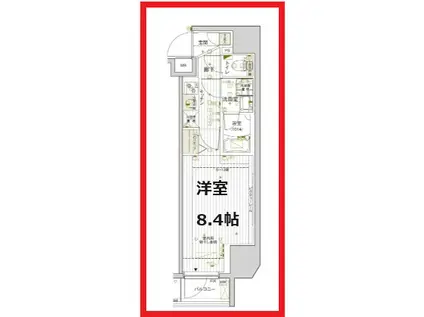 ヴァレッシア上野ノースシティ(1K/5階)の間取り写真