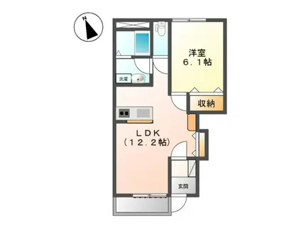 プランドールソフィア(1LDK/1階)の間取り写真