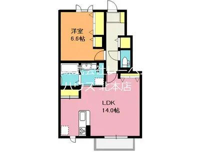 キララA(1LDK/1階)の間取り写真